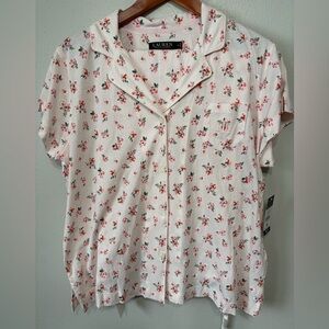 Ralph Lauren Women’s 2 Piece Set Floral Button Down Shirt - White and Pink